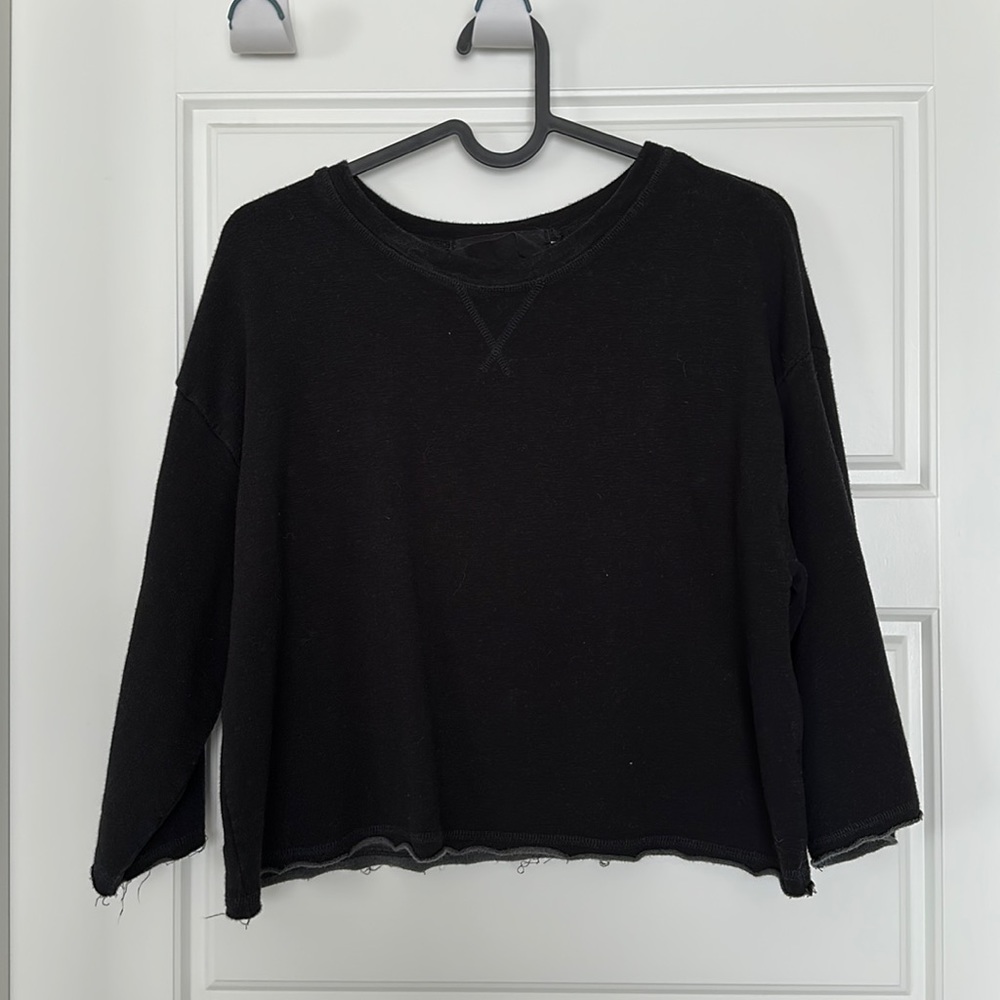 Workhall short sleeve crop sweater
